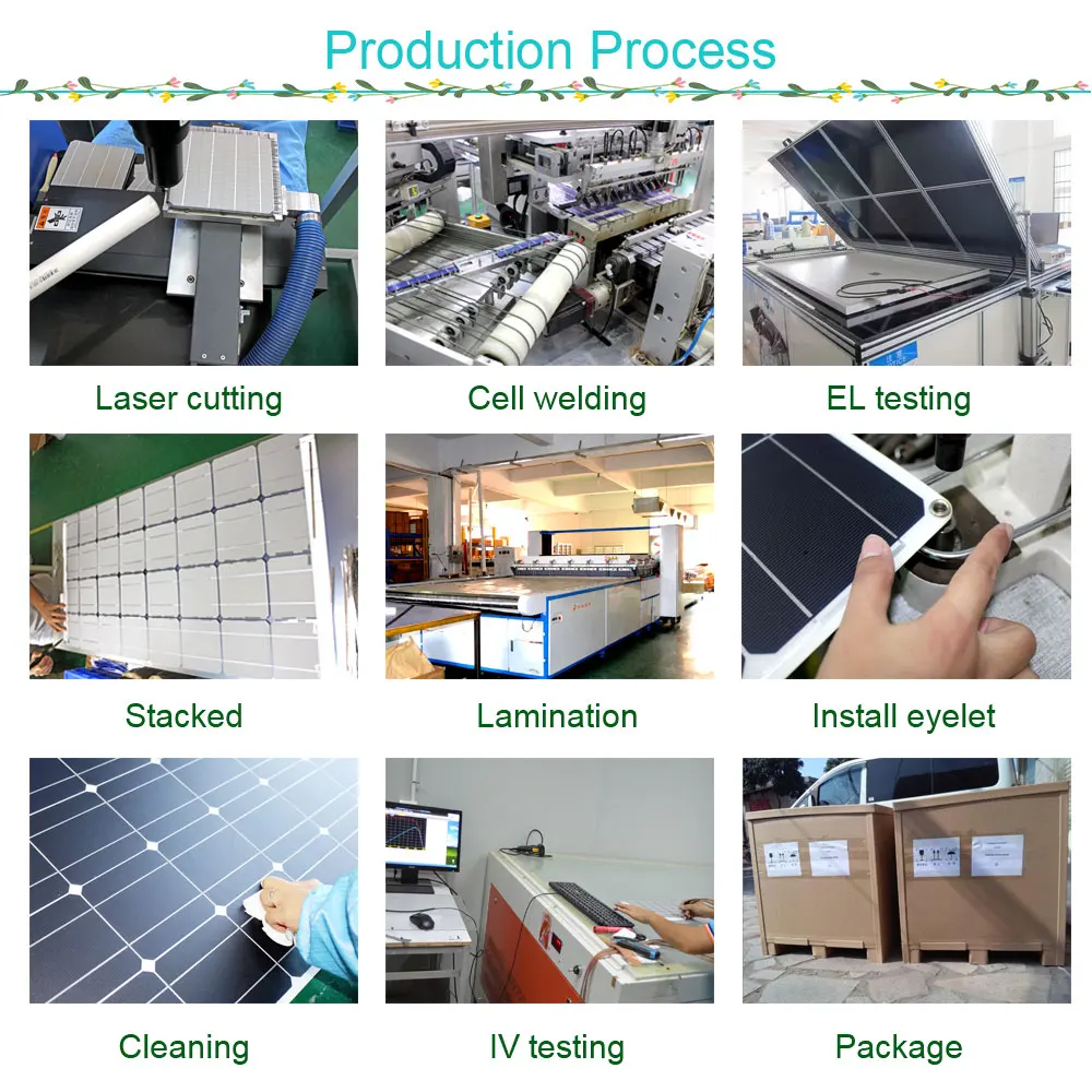 Flexible Solar Panel Charger 100W-1000W for Camping RV Boat Car Home Use 12V 24V Battery Charging Foldable Sun Energy Converter
