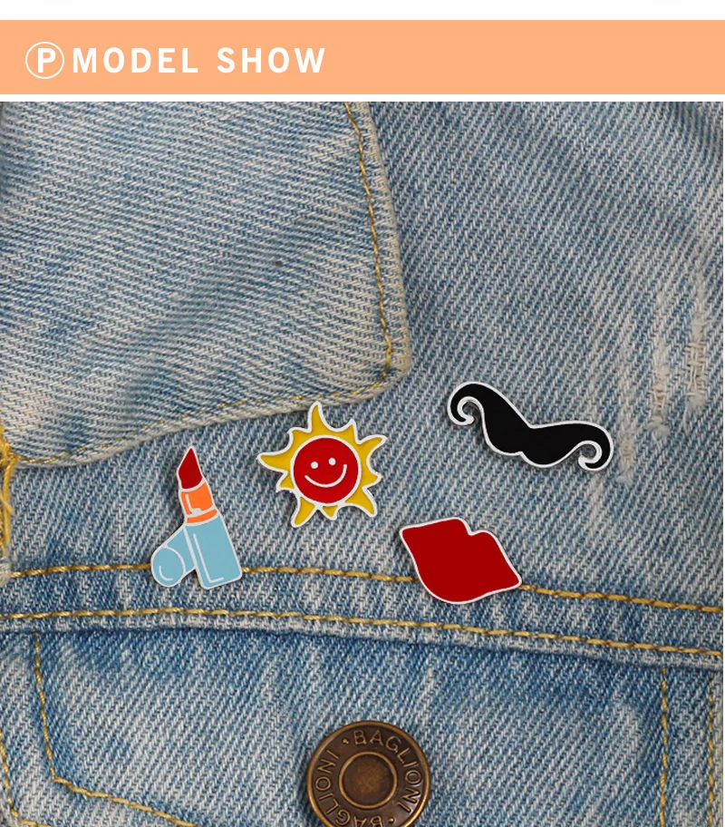 دبابيس من المينا ذات الطابع الشخصي للأحذية ذات الكعب العالي ، ودبابيس على شكل حبة ، وقميص جينز رائع ، ودبابيس طية صدر السترة ، والحقائب ، والديكور والمجوهرات ، والهدايا