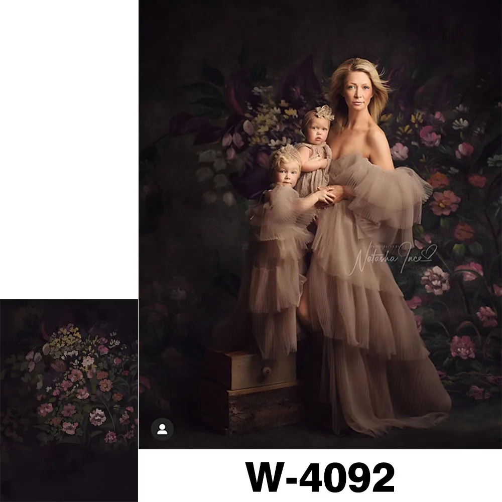 

Flower Photography Backdrop Wedding Floral Painting Background Photo Studio Newborn Baby Portrait Photophone Photocall W-4092