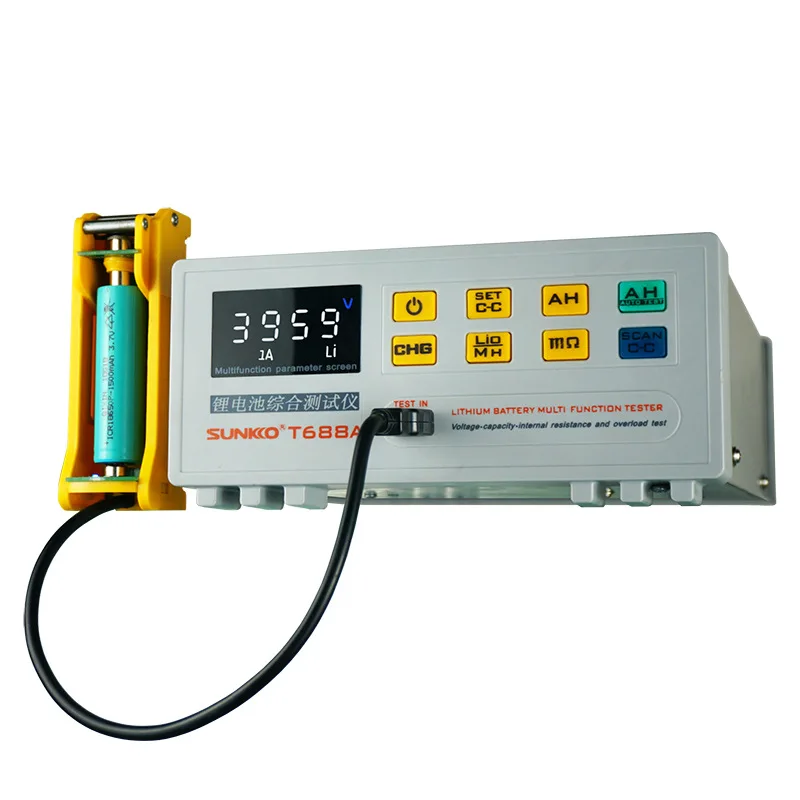 

SUNKKO T688A Single battery comprehensive tester 18650 Battery internal resistance capacity voltage overload tester