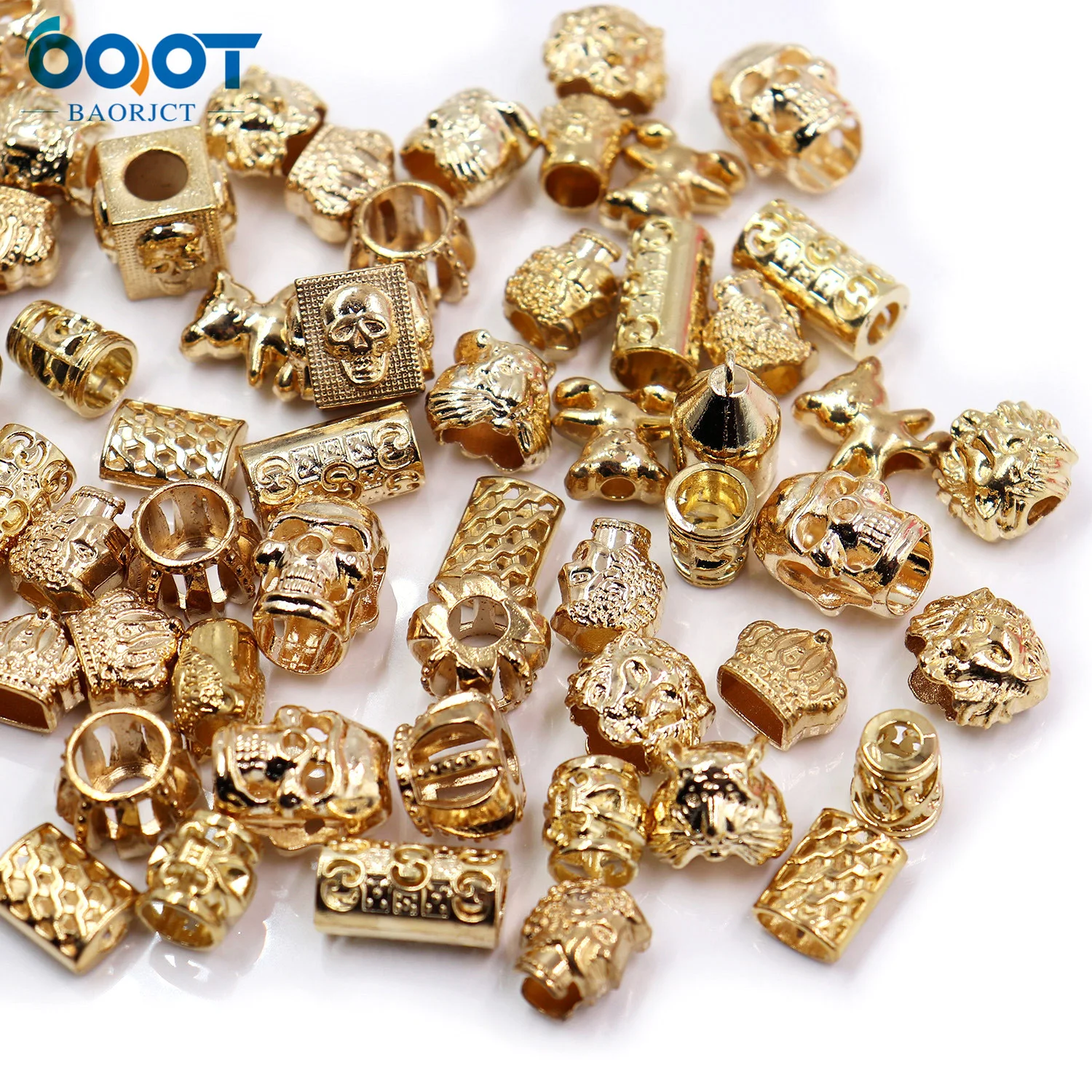 Metal Bell,Haberdashery Button,Gold,Pack of 50pcs,Different buttons and sizes Cord End Mix,DIY Handmade Sewing Coat