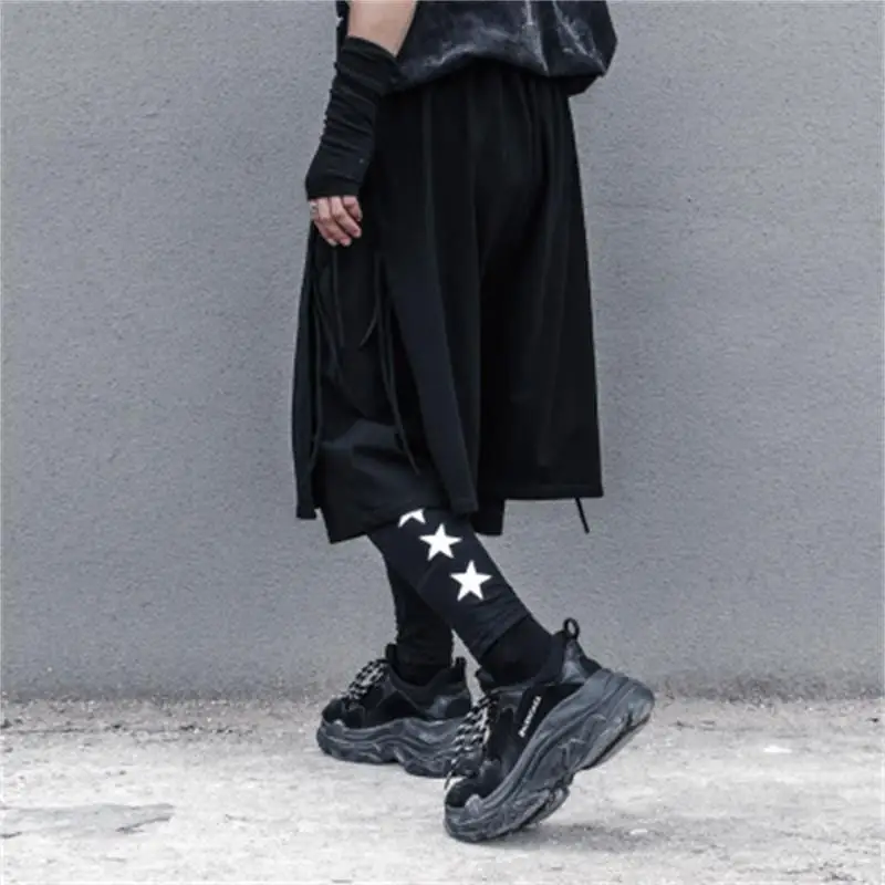 Men's Short Summer New European Harajuku High Street Fashion Youth Sunshine Holiday Two Pieces Of Leisure Loose Large Size Short