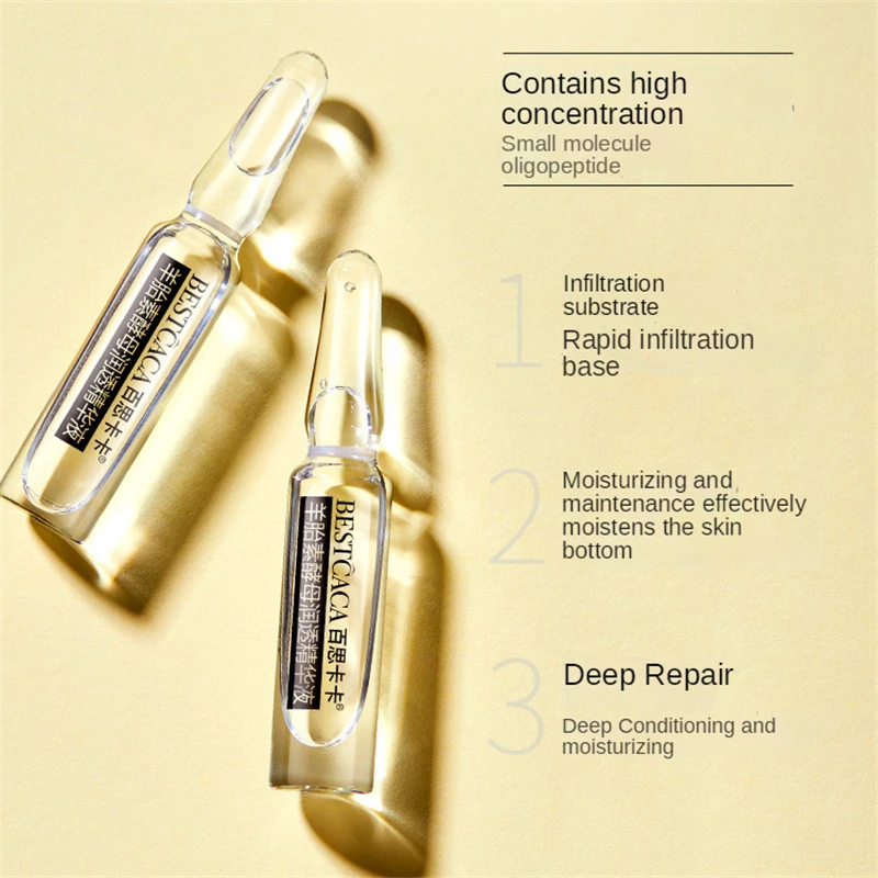 Anti-Aging Rimpels Serum Gezicht Huidverzorging Set Schapen Placenta Gist Hydraterende Essence Reparatie Helderder Gezicht Koreaans 2Ml X 60 Stuks