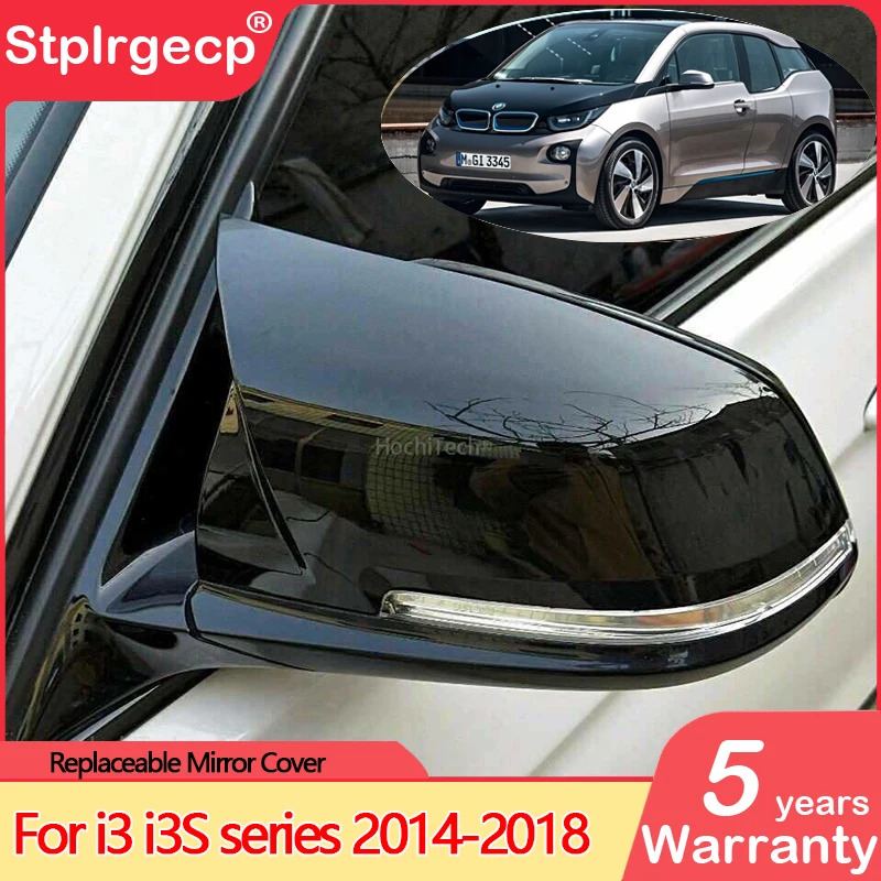 

2014-2018 BMW i3 i3S series replace ABS horn bright black black mirror cover 2013 2014 2015 2016 2017 2018