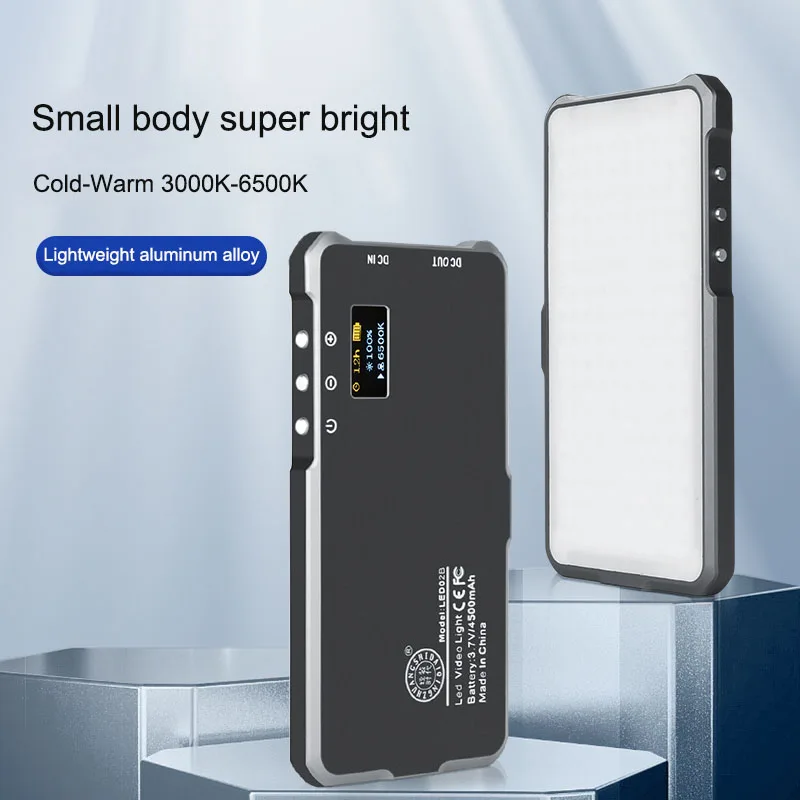 QZSD Pocket Size Portable 180 Beads Led Video Light Built-in 4500mAh Battery Aluminum Shell Camera Studio Photograph Fill Light