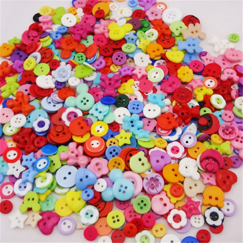 100PCS High Quality mix Assort Plastic Sewing Buttons, For Scrapbooking Sewing Craft Sewing Accessories Appliques PH98