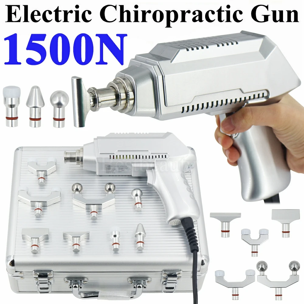 New Electric Chiropractic Adjusting Tool Chiropractor 1500N Adjustable Spinal Correction Gun Bone Spine Massager Therapy Machine