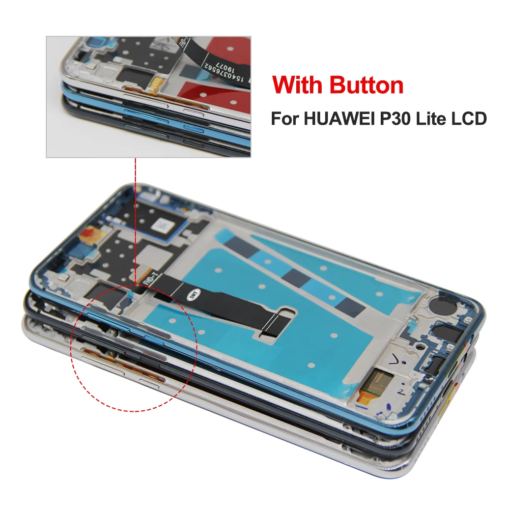 Amoled P30 Lite Display For HUAWEI P30 Lite LCD Display With Frame Replacement Lcd For HUAWEI Nova 4e screen MAR-LX1 LX2 AL01