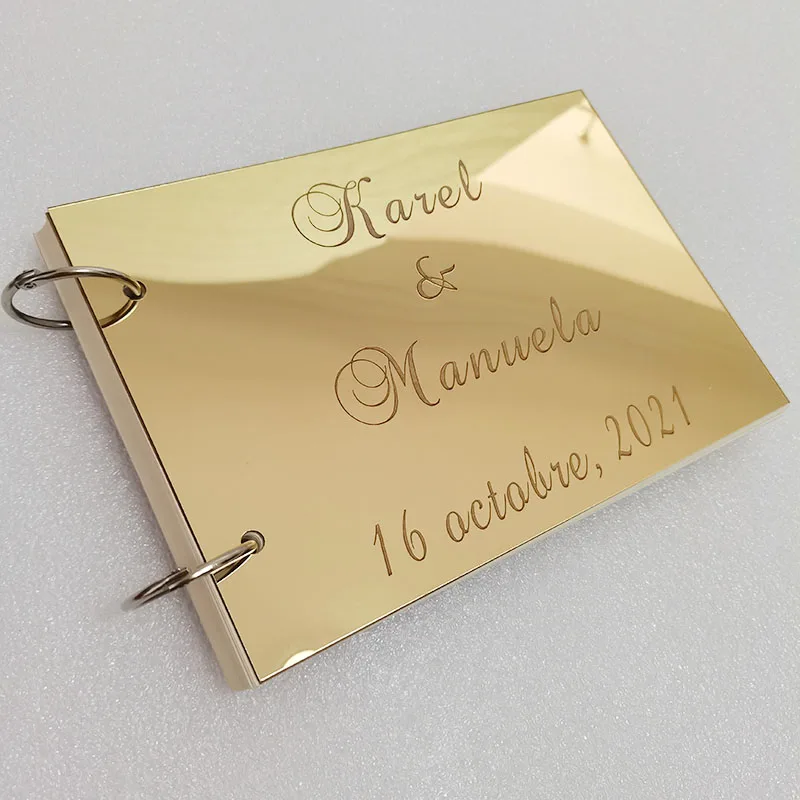 العرف الاكريليك مرآة بيضاء فارغة سجل الزوار الزفاف توقيع ضيف كتاب شخصية المعمودية الحدث وحفلات ديكور هدايا #6