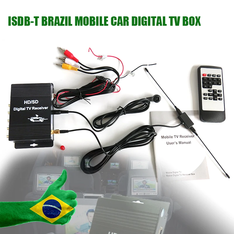 SD External Digital Tv Box ISDB-T STB For Brazil On-Board Television Car Audio Video Input Device