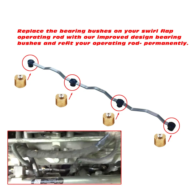 For VAUXHALL SAAB ALFA Z19DTH 1.9CDTi INTAKE MANIFOLD SWIRL FLAP ROD BUSH REPAIR BOP13