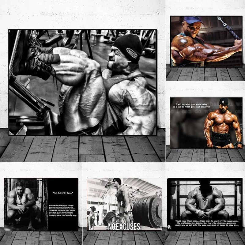 Inspirational Workout Fitness Tough Guy Posters and Prints Canvas Painting Wall Art Gym Home Men Bedroom Decor HD Printables