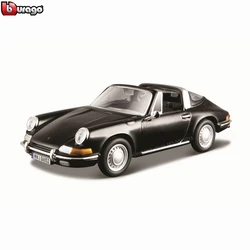 Bburago 1:32 1967 Porsche 911 simulation alloy car model plexiglass dustproof display base package Collecting gifts