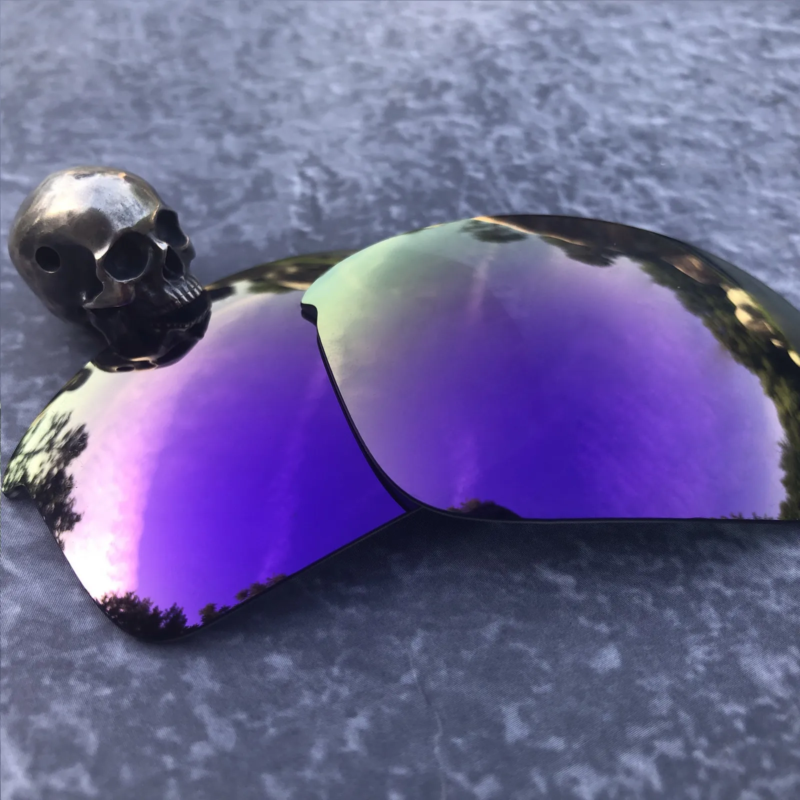 Firtox True Polarized Enhanced Replacement Lenses for-Oakley Bottle Rocket OO9164 Sunglass (Lens Only)-Purple Mirror