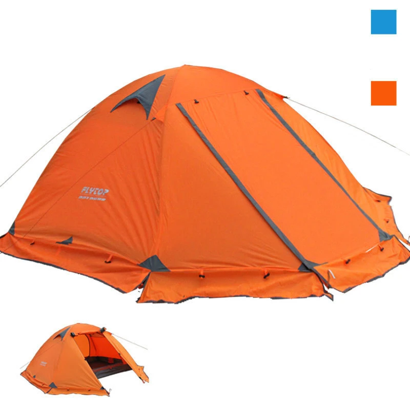 

Outdoor Camping Trekking 3-4 People Double-Layer Windproof, Rainproof And Snowproof Tent With Snow Skirt