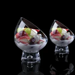 1PCS European oblique salad cup personality ice cream bowl special ice cream cup dessert cold dish small candlestick WF1121425