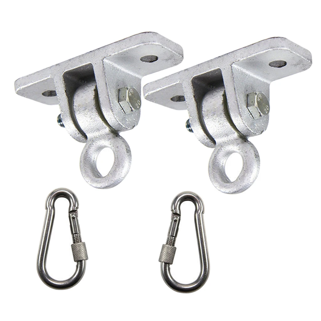 2 Pair Heavy Duty Swing ers Swivel Hooks Playground Hammock Mount Kit