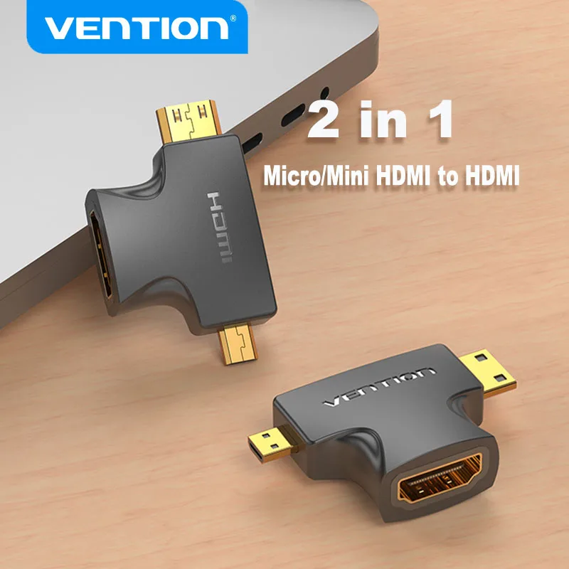 Vention Mini HDMI Adapter Gold Plated Mini HDMI to Standard HDMI Connector Converter For Camera Tablet TV Projector Mini HDMI