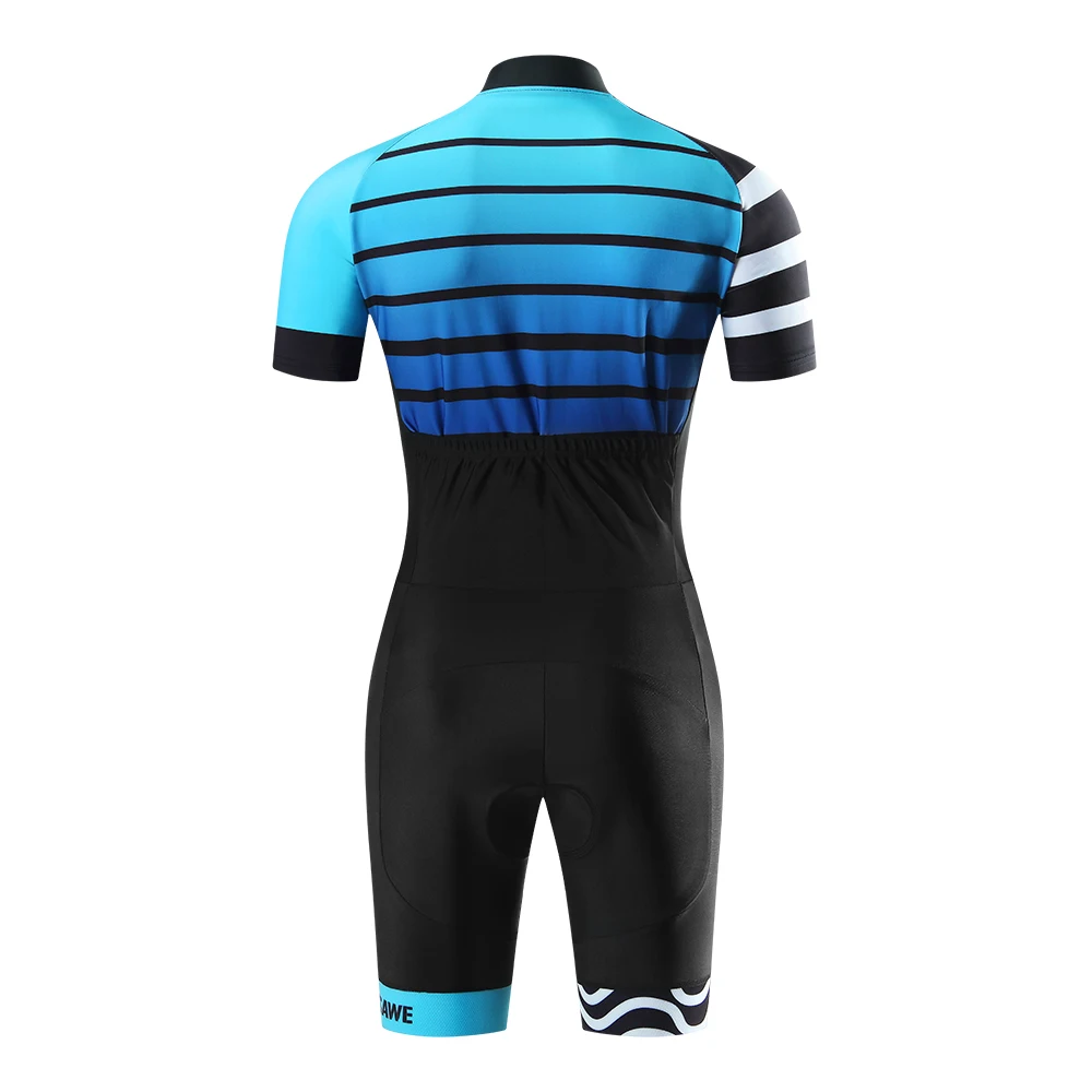 New Women's Triathlon Short Sleeve Warm Cycling Jersey Sets Skinsuit Maillot Ropa Ciclismo Bicycle Clothing Bike Shirts Jumpsuit