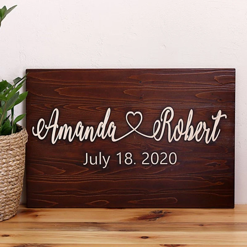 3D Wedding Guest Book Alternative,Heart Guest Book,Wood 3D Guest Book Sign,Unique Wood Guestbook,Names With Heart Wedding Sign