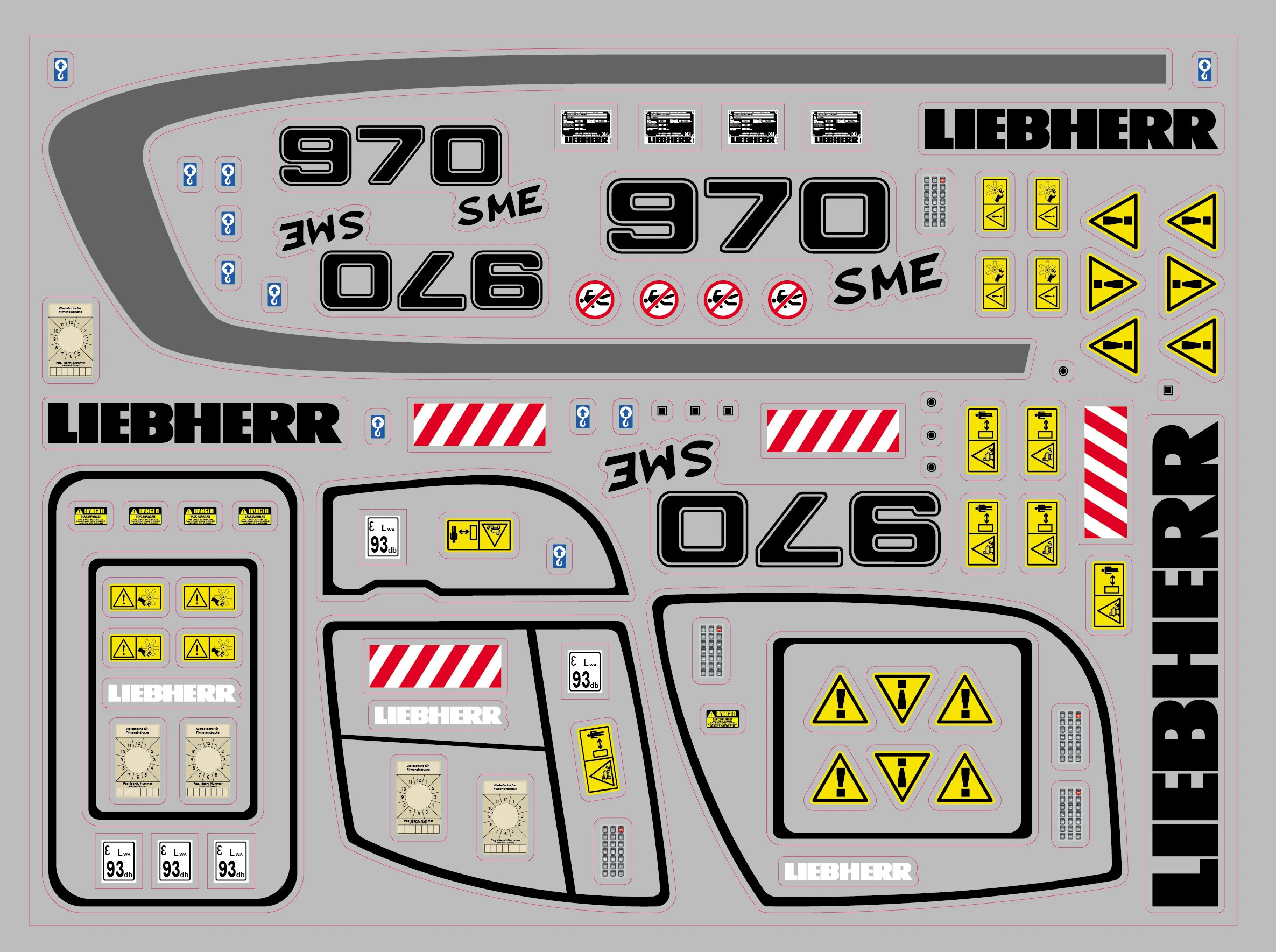 Upgrade HUINA KABOLITE K970 UV Sticker 1/14 RC Metal Hydraulic Excavator Model Accessories