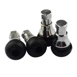 4 Pieces TR412AC 33mm Chrome Sleeve and  Short Valve Stem