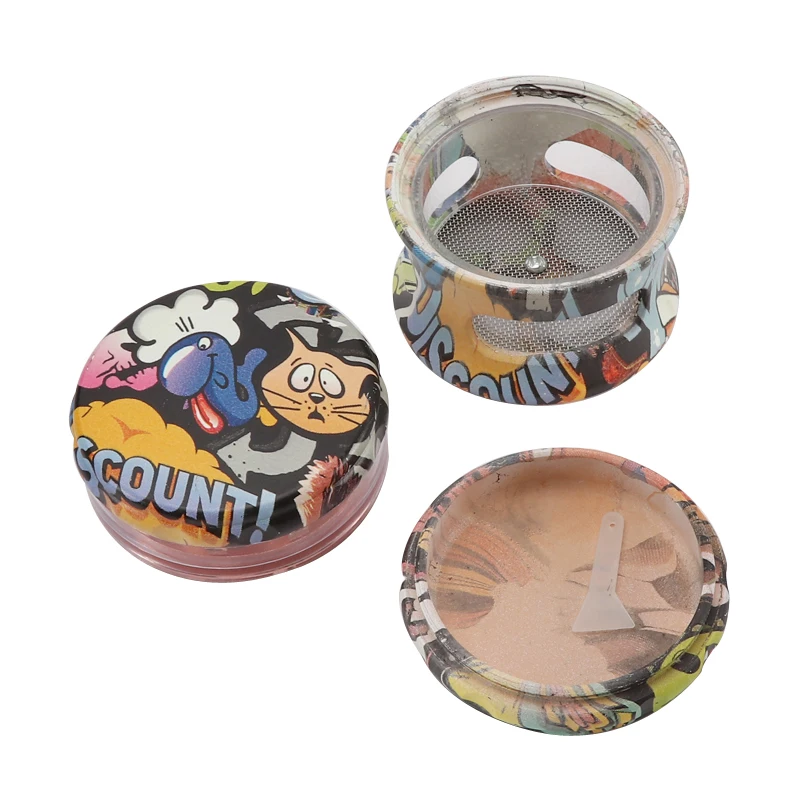 

1PC Randomly Smoke Tobacco Grinder Herb Crusher ABS Zinc Alloy Herb Grinder 4 Layers 62MM Grinder Suit Smoke Pipe