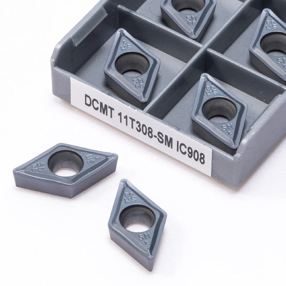 Высококачественные DCMT 11T304 11T308 CNC оригинальные наружные Токарные Вставки DCMT11T304 DCMT11T308 SM IC907 IC908 лезвие из твердого сплава