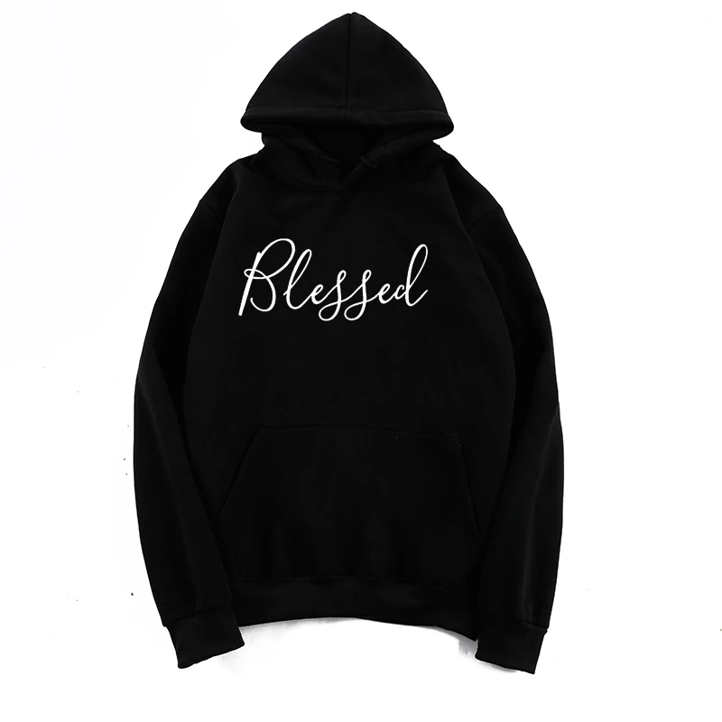 

Blessed Women Sweatshirt Fashion Graphic Christian Crewneck Cotton Pullovers Hoodies Autumn Plus Size Full Long Sleeve Top Shirt