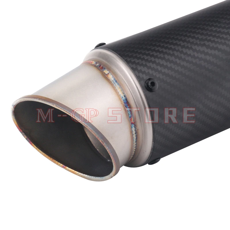 51MM Motorcycle Short Exhaust Slip On Universal Modified Moto Escape DB Killer Muffler For S1000RR Z900 CBR1000 R3 R25 MT07 MT09