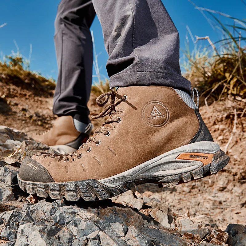 HUMTTO wodoodporne górskie buty górskie dla mężczyzn skórzane sportowe polowanie wspinaczka buty trekkingowe oddychające buty sportowe męskie