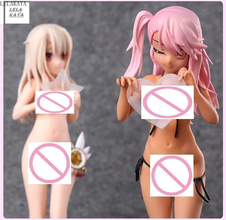 21cm Sexy Anime Fate Kaleid Liner Prisma Illya Illyasviel and Chloe Von Einzbern Puella Magic Madoka Sakura PVC Action Figure