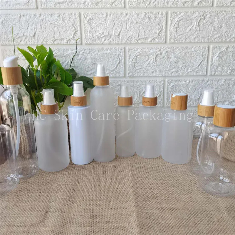 

Empty cosmetic pump bottles 60ml 120ml 150ml 250ml clear/amber/frosted plastic bottles Refillable Empty Bottles