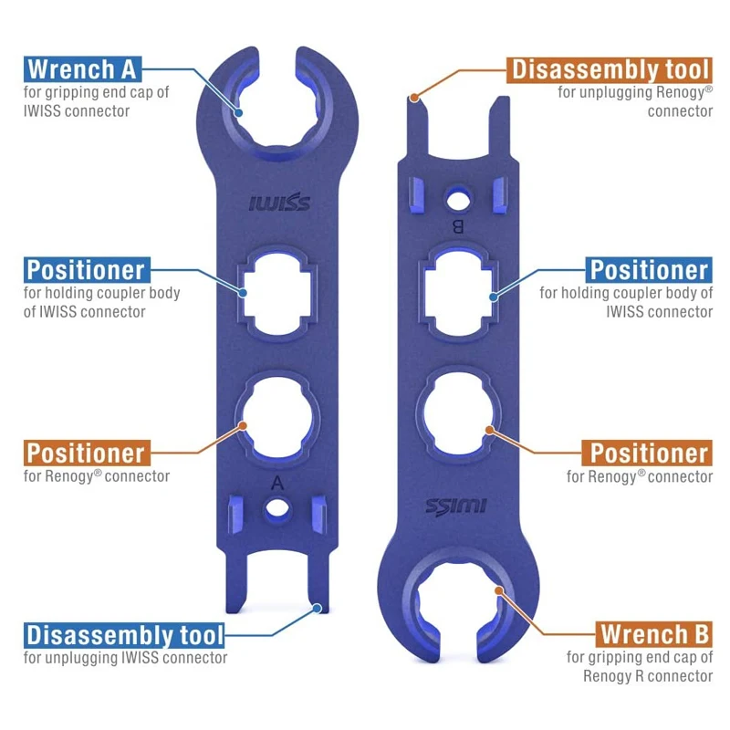 IWISS LY-2546B KIT Solar PV Panel Crimping plier set crimper Tool Kit with Wire Cutter cable cutting Spanner and Connectors