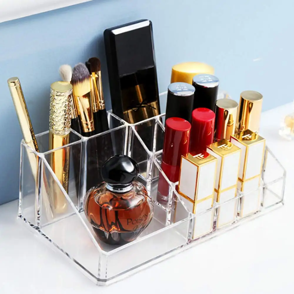 Lipstick Makeup Brush Holder Organizer Clear Acrylic Makeup Palette Perfume Brushes Brow Cosmetic Beauty Storage Display Stand