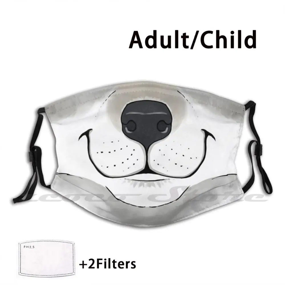 

Emotive-Gray Wolf Mask DIY Washable Filter Pm2.5 Mouth Trending Gray Grey Wolf Animal Wild Dog