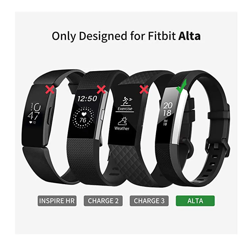 Fitbit Alta 시계용 실리콘 스포츠 밴드, 소프트 TPU 시계 스트랩, Fitbit Alta HR 손목 밴드용 교체 벨트