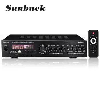 SUNBUCK 2000W 220V 110V bluetooth5.0 ses güç amplifikatörü ev sineması amplificador ses uzaktan kumanda desteği ile FM USB
