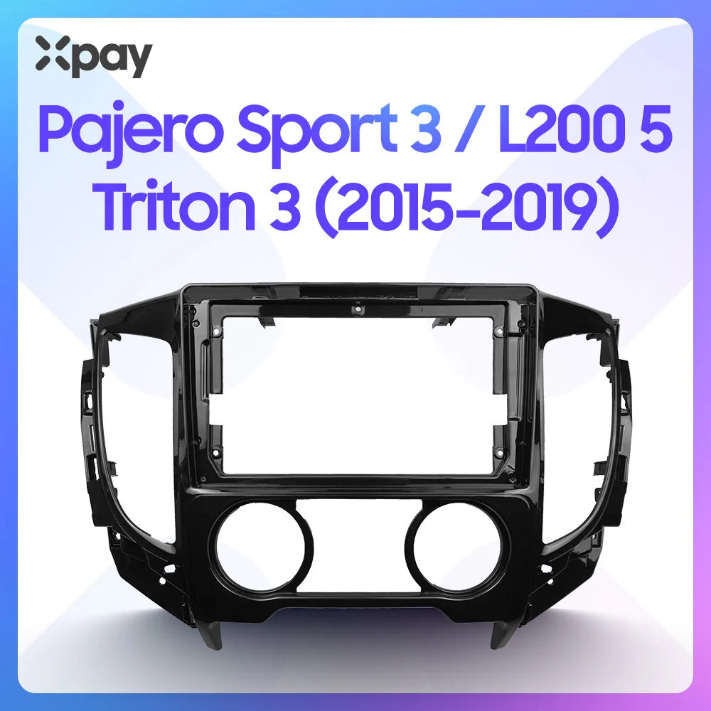 

9-inch 2din car dashboard frame for Teyes car radio stereo panel for Mitsubishi Pajero Sport 3 L200 5 Triton 3 2015-2019 frame
