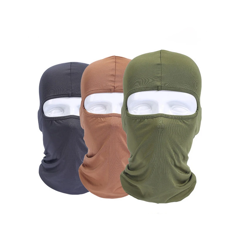 Pasamontañas para motocicleta, máscara de protección facial táctica para motorista, a prueba de viento, sombrero de licra, cubierta facial completa, máscara de esquí Unisex