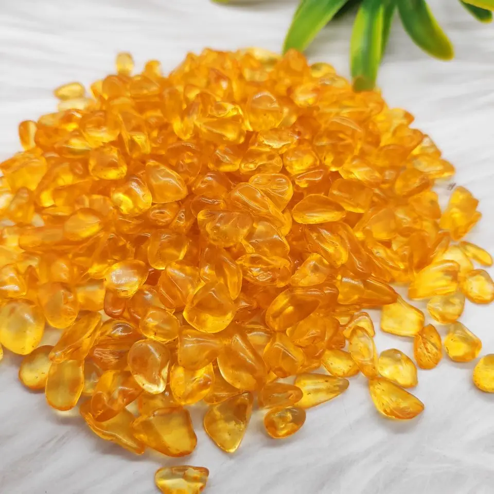 100g  Natural Yellow Crystal Gravel Raw topaz stone DIY Home Decoration Decor Mineral Natural Crystal Quartz Healing Reiki Stone