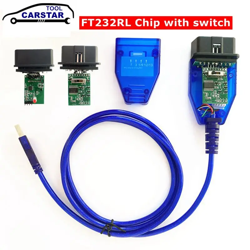 OBD2 USB Auto Car Diagnostic Cable with switch USB Interface and FTDI FT232RL/RQ Chip for VAG for Fiat KKL Car Ecu Scanner Tool