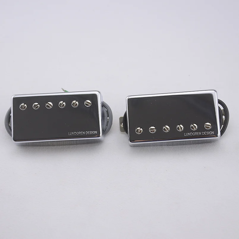 1 Set Original Genuine LUNDGREN DESIGN Electric Guitar Alnico Humbucker Pickup Chrome