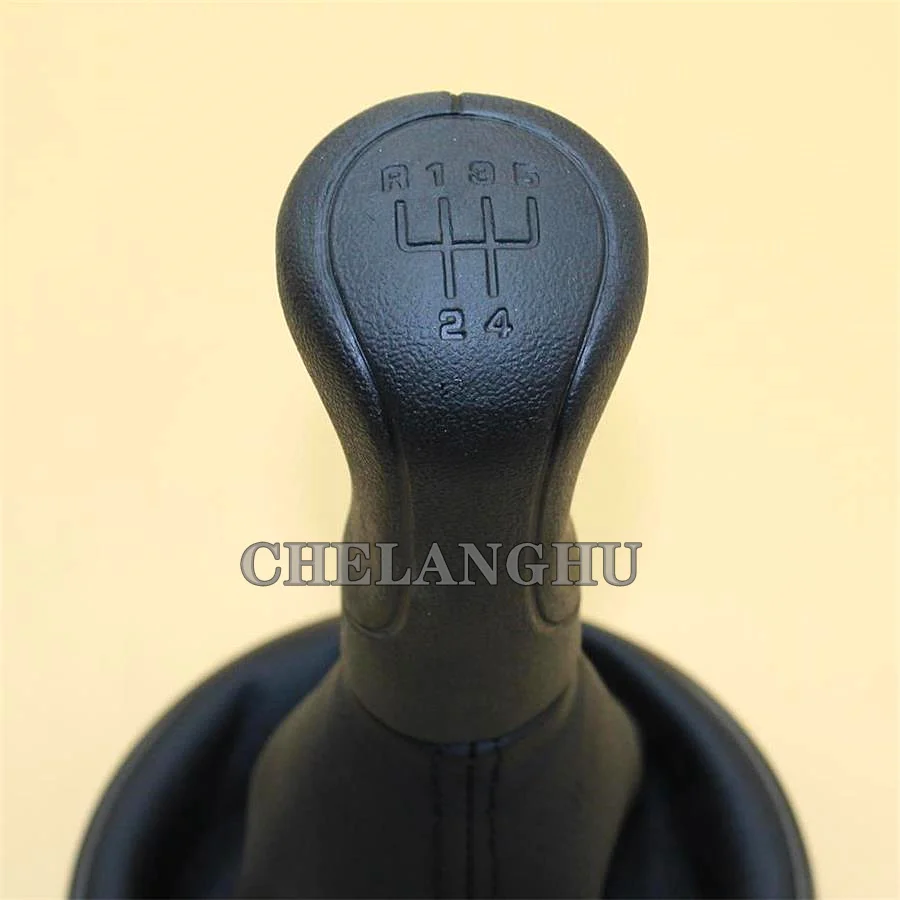 Car 5 Speed Gear Stick Shift Knob PU Leather Boot For Skoda Fabia 2 II MK2 Combi 2007 2008 2009 2010 2011 2012 2013 2014