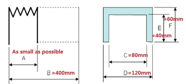 Milling Machine Flexible Guard Dust Cloth Three-proof Cloth Protective,width 120mm x height 60mm x Lmax 400mm