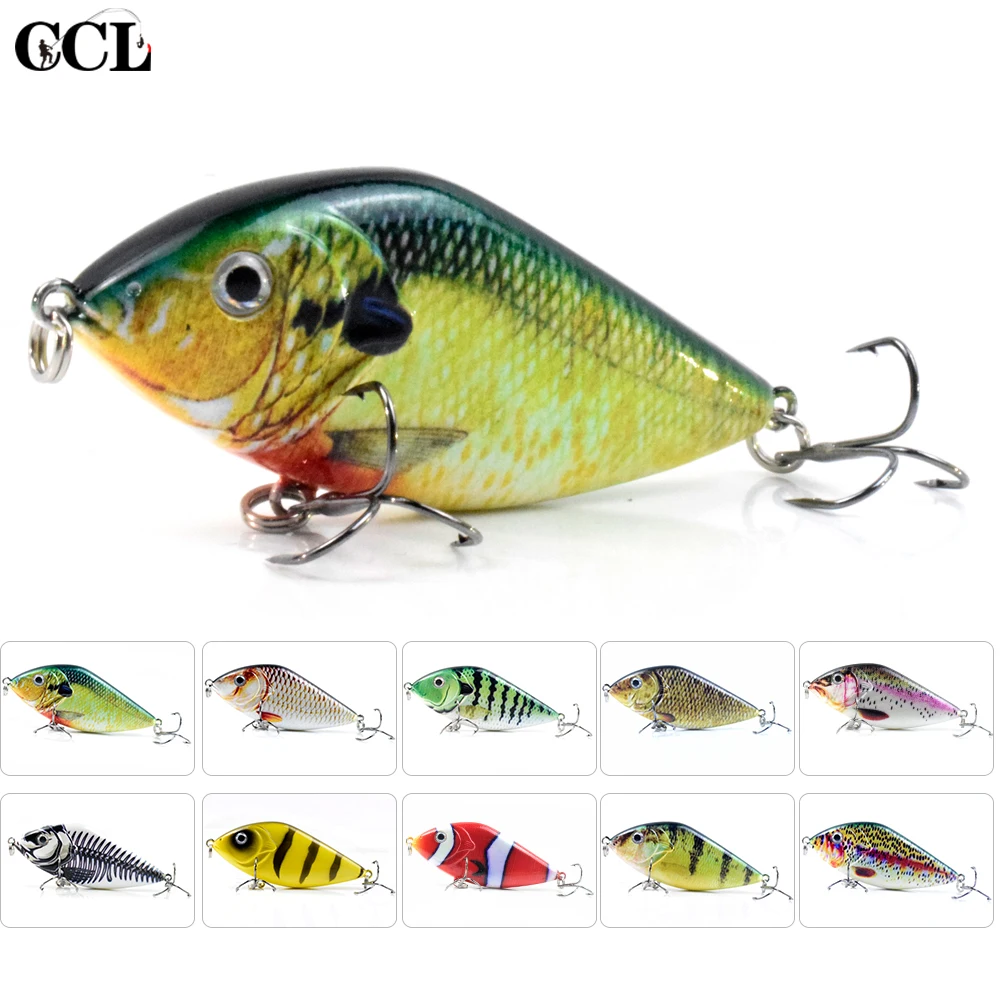 

CCLTBA 7cm 15.5g Slow Sinking Slide Jerkbait Wobblers Rattle Hard Artificial Baits Pike Musky Bass Fishing Lures Tackle