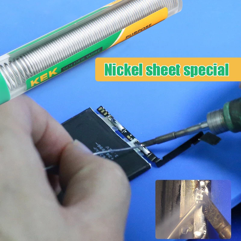 KEK 1.0mm X 3M Soldering Wire Special Use for Battery Metal Board Welding Mobile Phone Battery Repair Soldering Wire Tool