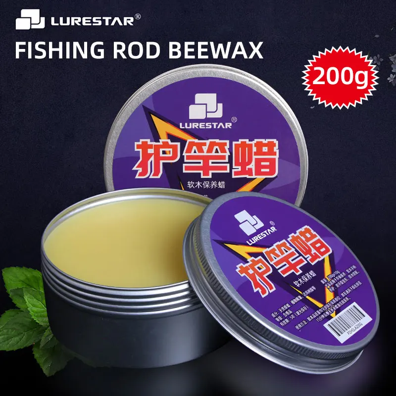 LURESTAR 200g Fishing Rod Beewax Protective Rod Wax Cork Maintenance Oil Wax Hydrophobic Antifouling Fishing Rod Oil BeeWax