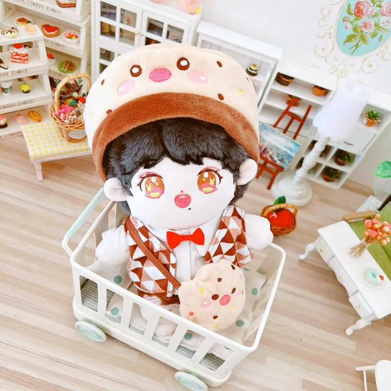 20cm Baby Doll Customization Star Souvenir Plush Doll Kawaii Rabbit Xiao Zhan Clothes Accessories Fans Collection Gift For Child