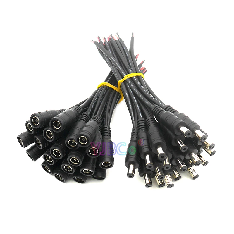5pcs Male Female Free Welding DC Connector / DC Connector Plug Cable Wire Connector for LED Power Adapter CCTV Camera LED Strip